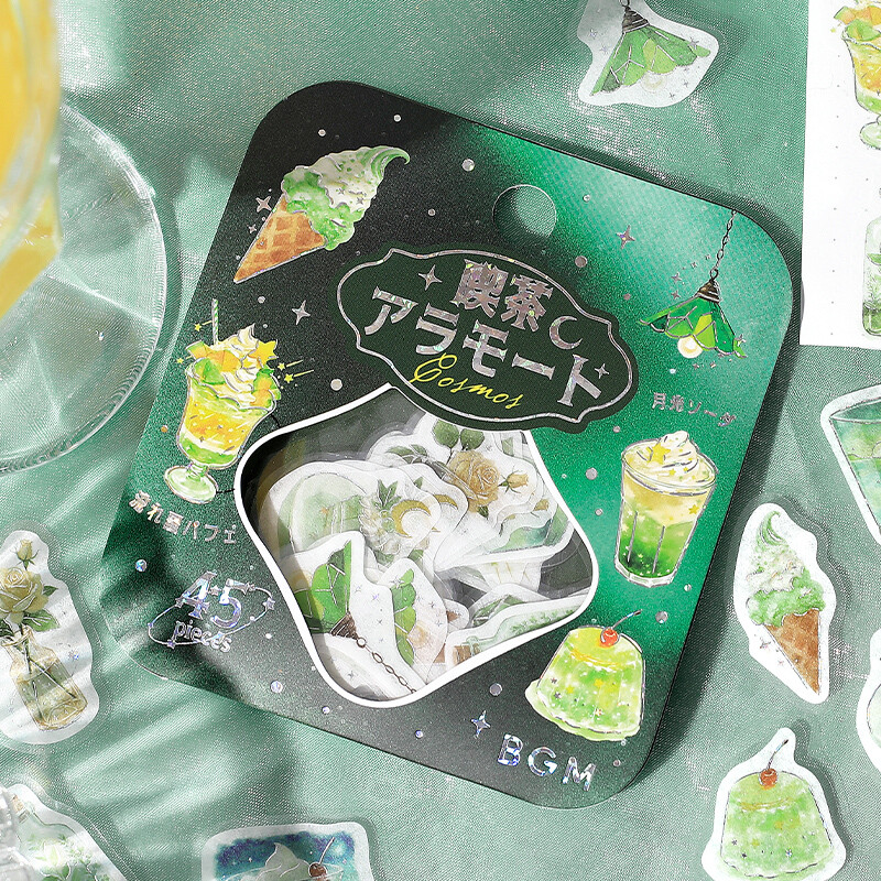 BGM Deco Sticker Coffee Space Moonlit Sky In Twilight