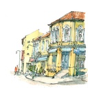 OVJ 100% Cotton Hot Press Watercolor Paper 300gsm 11cm x 21cm x 12 By SPD