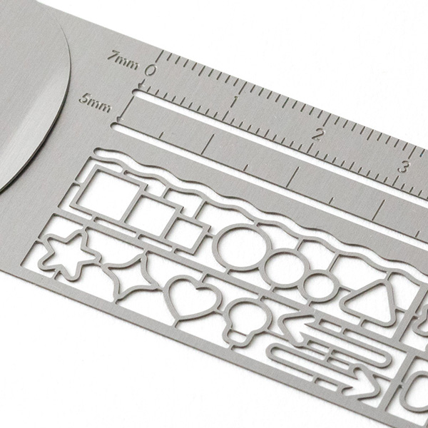 MIDORI Clip Ruler Silver A