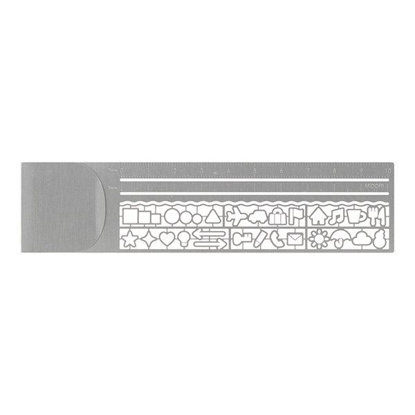 MIDORI Clip Ruler Silver A