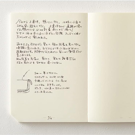 MIDORI MD Notebook Journal A5 Codex 1 Day 1 Page Blank