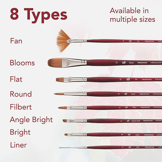 PRINCETON Velvetouch Synthetic Blend Blooms (Long Handle) Brush 12