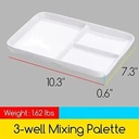 MEEDEN 3-Well Porcelaine Palette