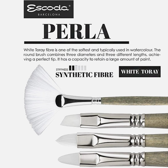 ESCODA Perla White Toray Round Brush 12