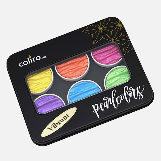 COLIRO Pearl Watercolor 30mm Vibrant Set x 6