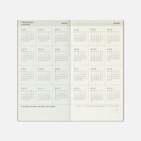 TRAVELER'S Notebook 2026 Weekly Vertical