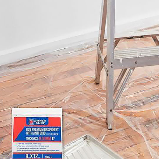 NIPPON Premium Anti-Skid Plastic Drop Sheet 9’ x 12’