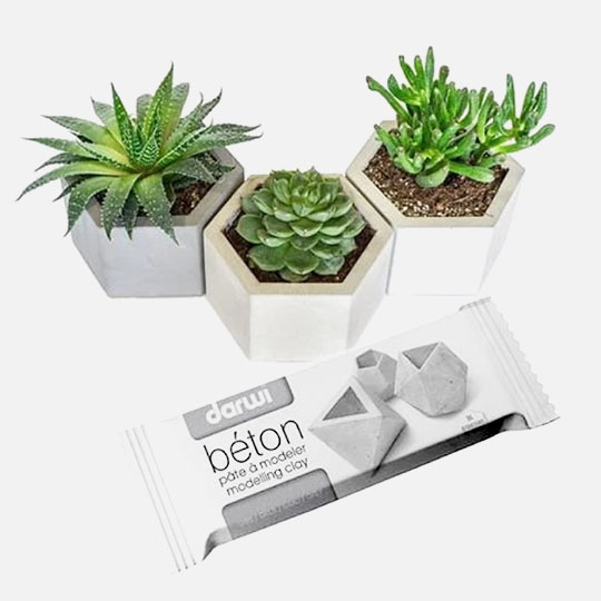 DARWI Concrete Grey Air Dry Modelling Clay 500g