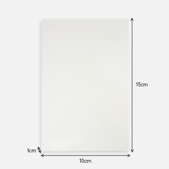 OVJ White Rubber Carving Block 1cm x 10cm x 15cm