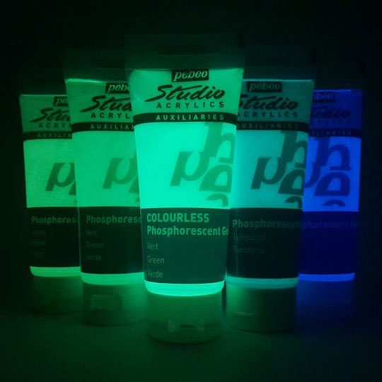 PEBEO Studio Acrylic Phosphorescent Gel 100ml Colorless/Green