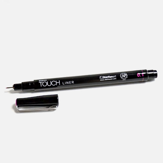 SHINHAN Touch Liner Colored Drawing Pen 0.1mm Pink