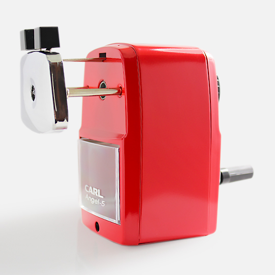 CARL Angel-5 Rotary Pencil Sharpener Red