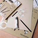 CLAIREFONTAINE Paint On Natural Mix Media Paper Pad 250gsm A2 x 30