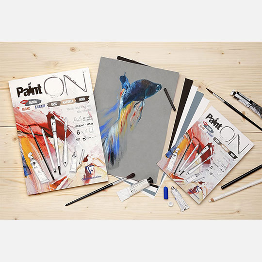 CLAIREFONTAINE Paint On Mix 6 Media Paper Pad 250gsm A3 x 24