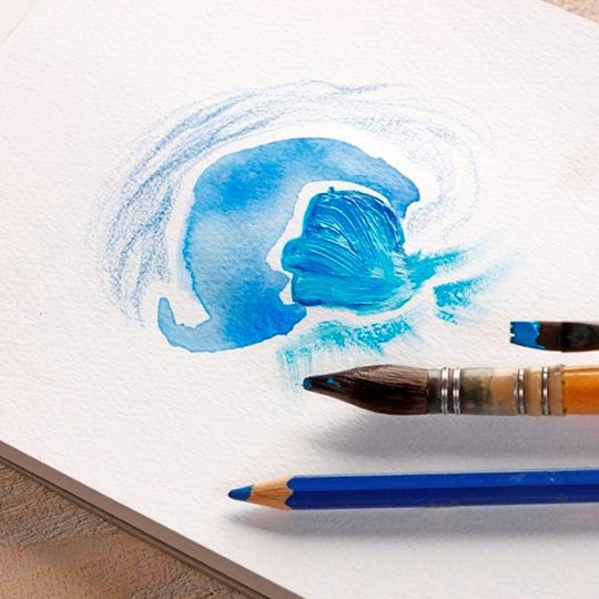 CLAIREFONTAINE Paint On Grain Ivory Mix Media Paper Pad 250gsm A5 x 20