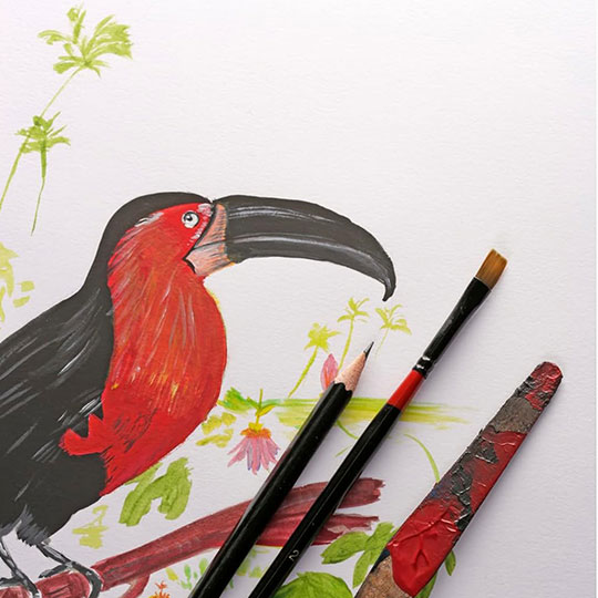 CLAIREFONTAINE Paint On White Mix Media Paper Pad 250gsm A5 x 40