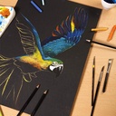 CLAIREFONTAINE Paint On Black Mix Media Paper Pad 250gsm A5 x 20