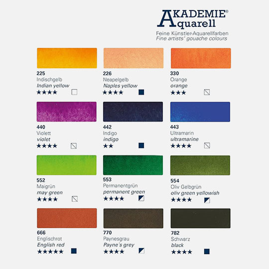 SCHMINCKE Akademie Watercolor 1/2 Pan Set x 24