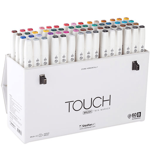 SHINHAN Touch Brush Twin Marker Set B x 60
