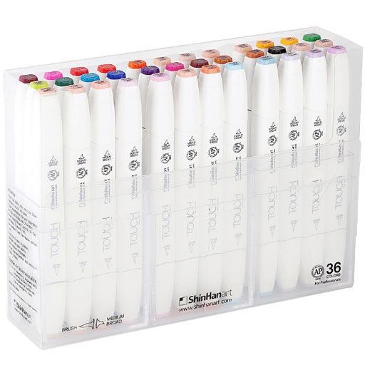 SHINHAN Touch Brush Twin Marker Set x 36