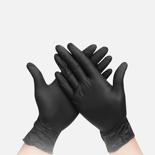 OVJ Disposable Black Nitrile Gloves XL x 100