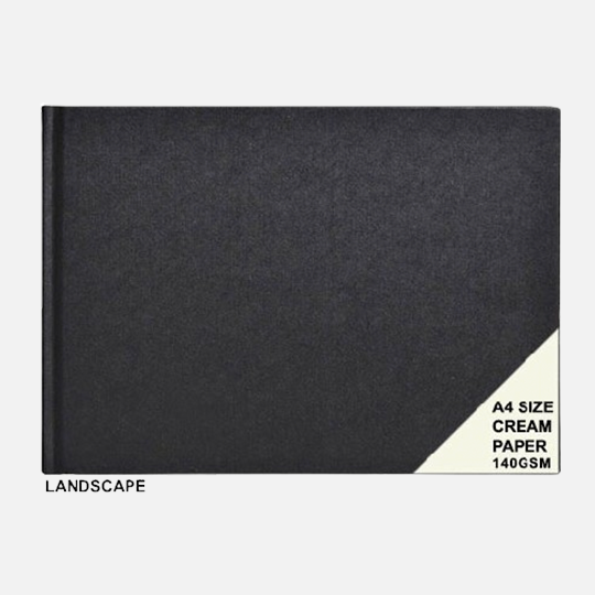 CLAIREFONTAINE Goldline Ivory Paper Landscape Sketchbook 140gsm A4 x 64