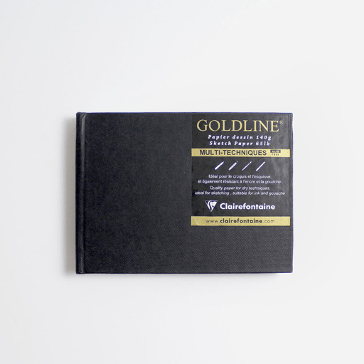 CLAIREFONTAINE Goldline White Paper Landscape Sketchbook 140gsm A6 x 64