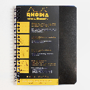 RHODIA Classic Dot Spiral Notebook 80gsm A5+ x 90 Black