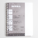 RHODIA Classic Lined Spiral Notebook 80gsm A5+ x 90 White