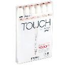 SHINHAN Touch Brush Twin Marker Skin Tones A Set x 6