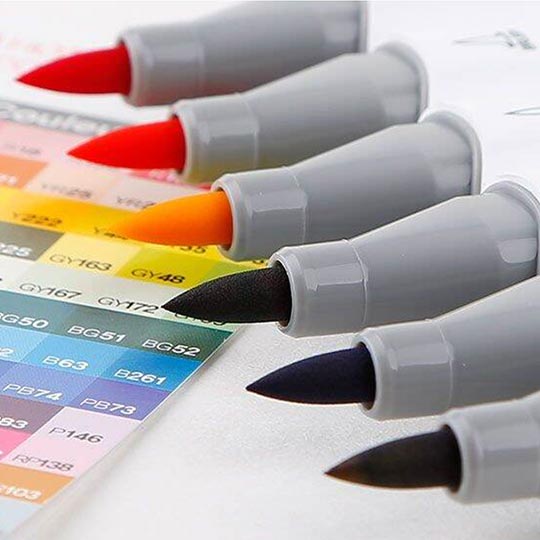 SHINHAN Touch Brush Twin Marker Skin Tones A Set x 6