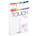 SHINHAN Touch Brush Twin Marker Main Color Set x 6