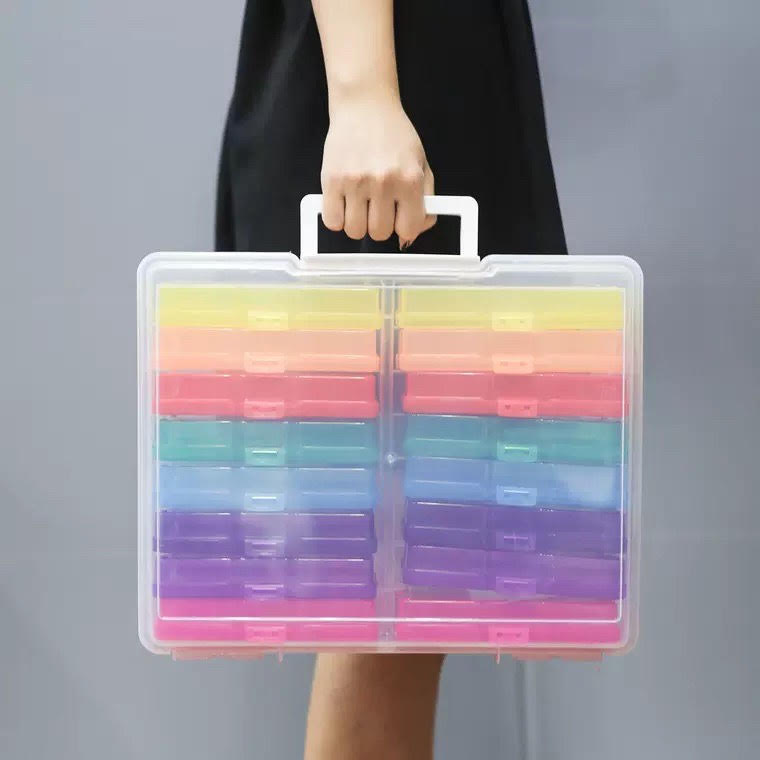 OVJ 16-Case 8-Color Plastic Storage Container Box (Best Use With Pencils & Pastels; Pre-Order)