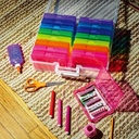 OVJ 16-Case 8-Color Plastic Storage Container Box (Best Use With Pencils & Pastels; Pre-Order)