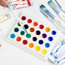 MEEDEN 24-Well Rectangle Porcelain Palette With Cover