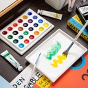 MEEDEN 24-Well Rectangle Porcelain Palette With Cover