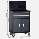 OVJ Maker Space Mobile Metal Workstation (H)1350mm x (W)420mm x (L)720mm
