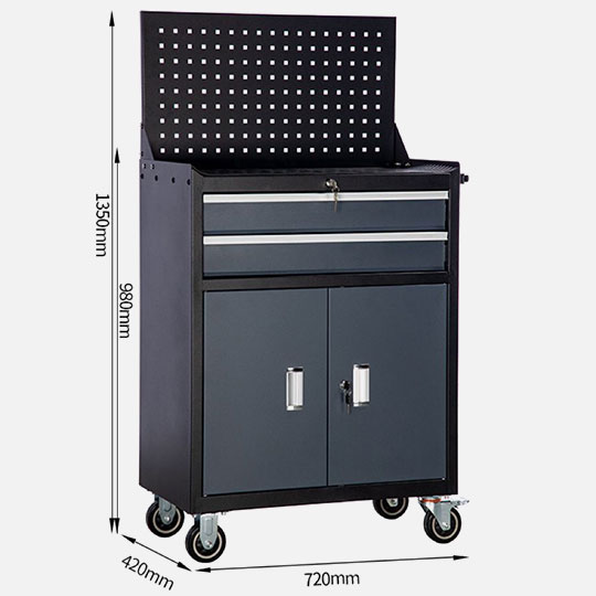OVJ Maker Space Mobile Metal Workstation (H)1350mm x (W)420mm x (L)720mm
