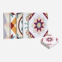 OVJ Matt White Ceramic Tile Coaster (Cork Base Included)