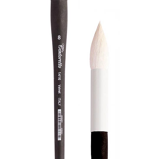 TINTORETTO Velvet Taklon Round Brush 3/0 By Felice Feltracco