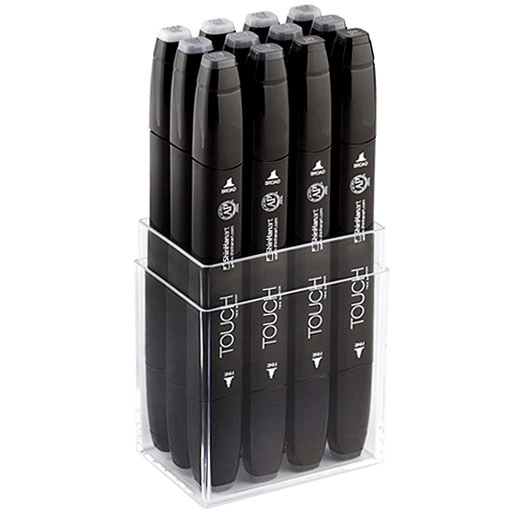 SHINHAN Touch Twin Marker Cool Grey Set x 12
