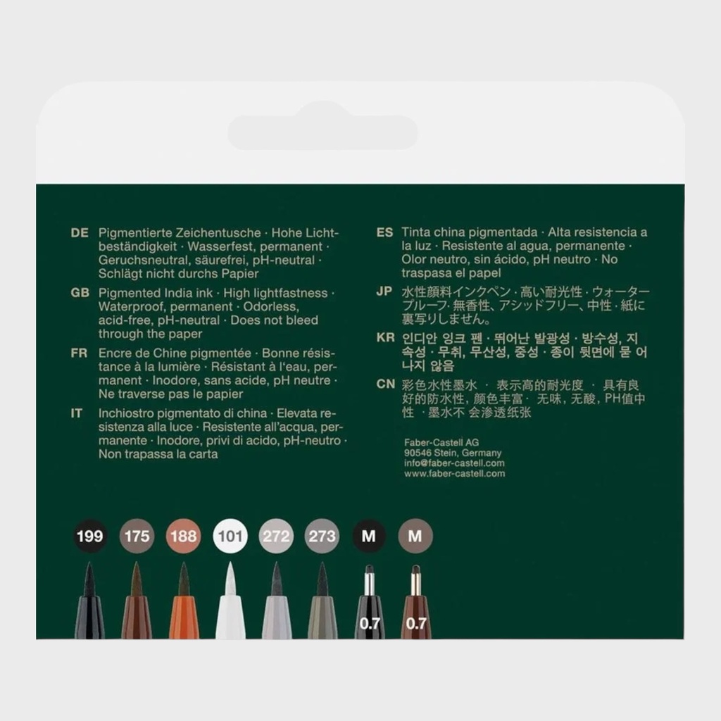 FABER-CASTELL Pitt Artist Brush Pen Classic Set x 8