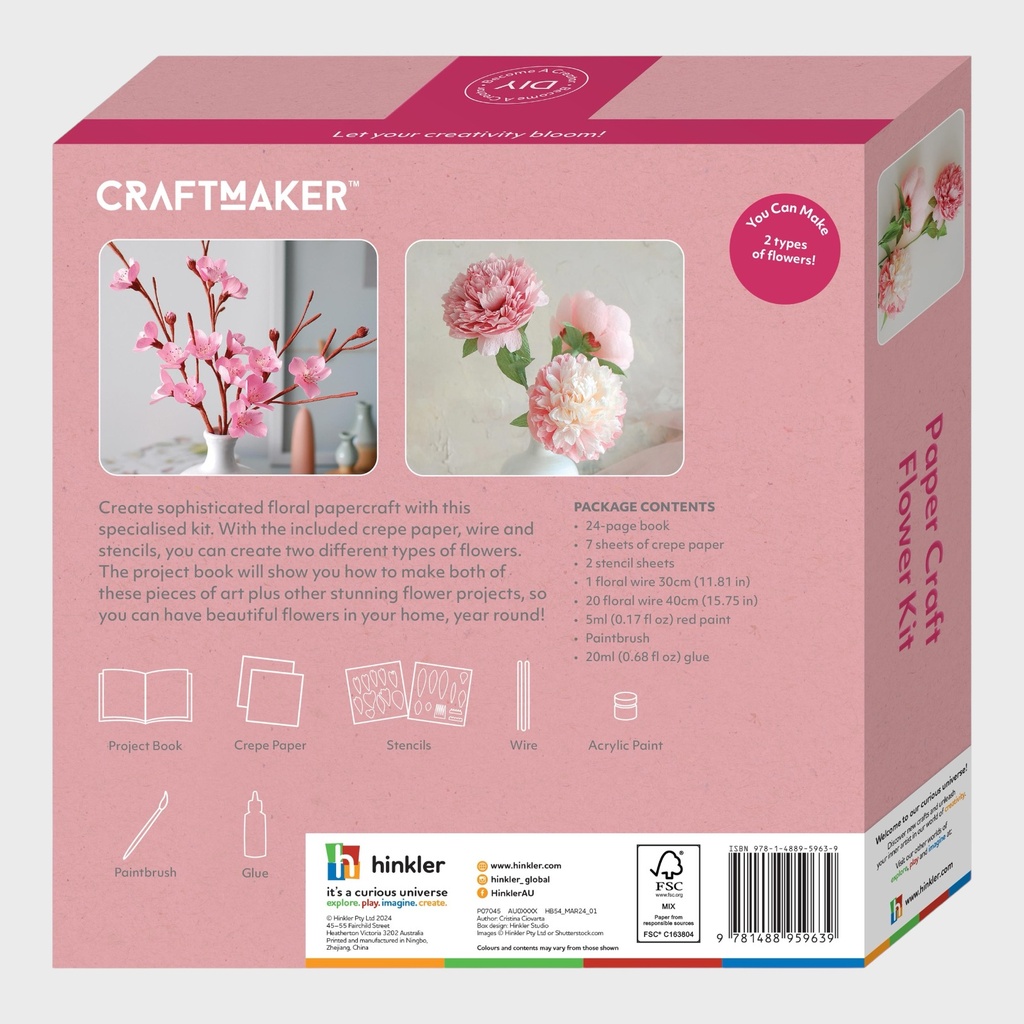 HINKLER Craft Maker Paper Flowers Kit