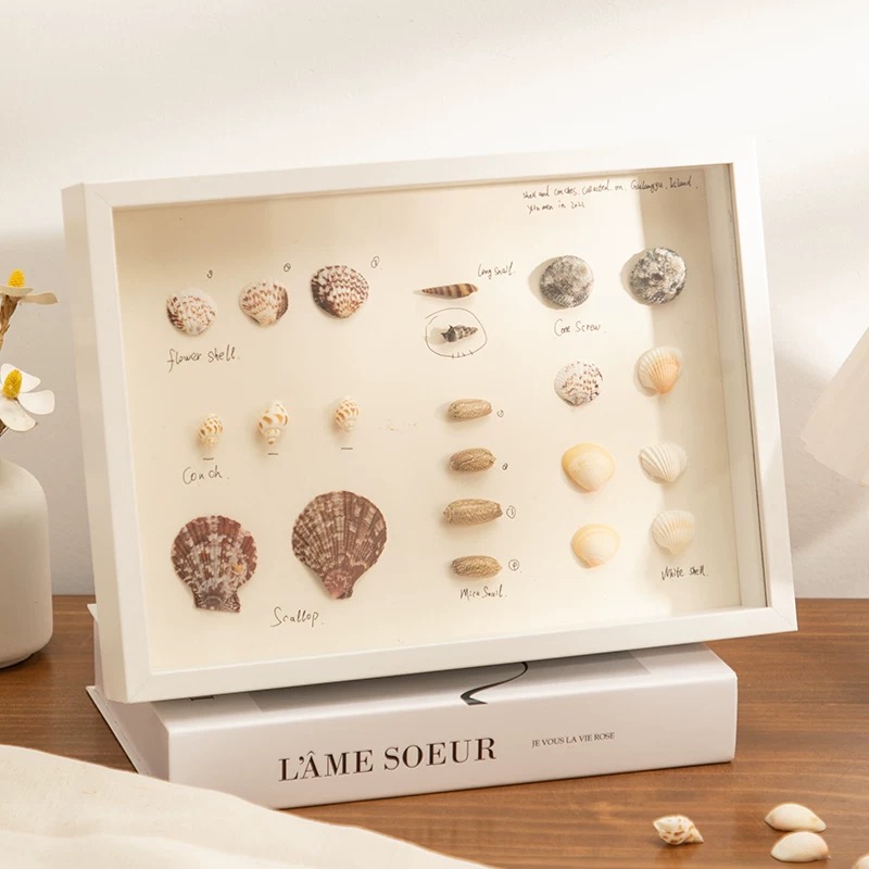 OVJ Wooden Shadow Box Picture Frame A3 White