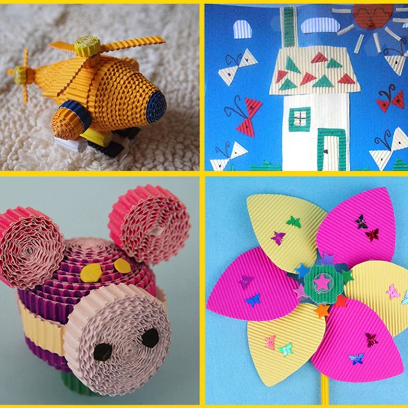 OVJ Corrugated Quilling Paper 120gsm 1cm x 34cm x 60