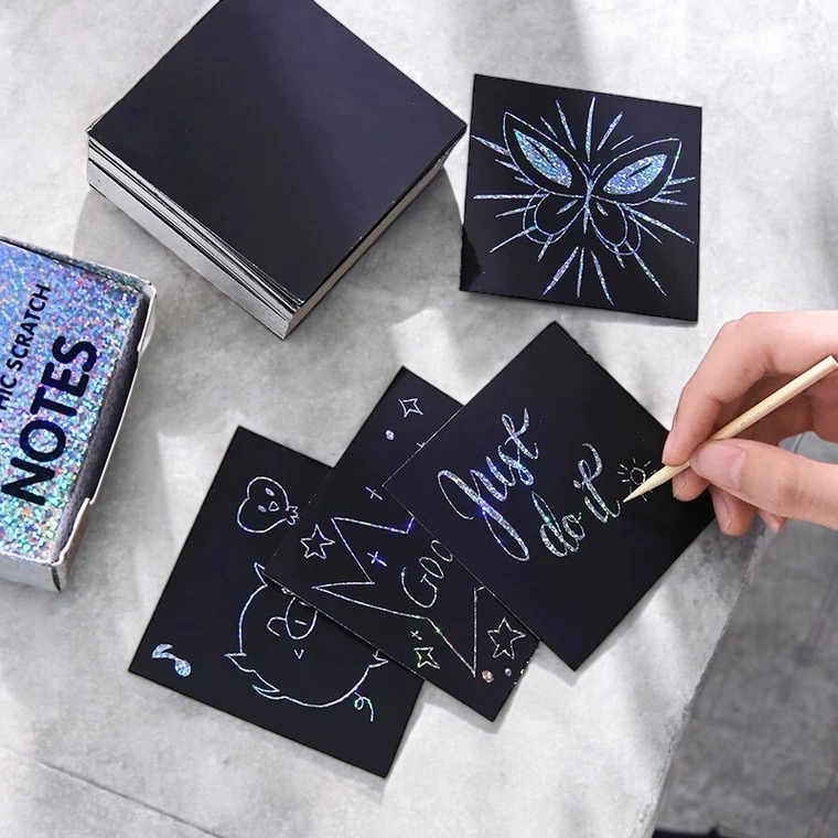 OVJ Sparkling Scratch Notes 10cm x 10cm x 100