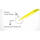 PENTEL Fude Touch Brush Pen Fluorescent Set x 6