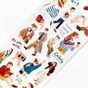 MIND WAVE Crayon Art Sticker People