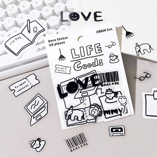 BGM Diary Flake Seal Stickers Life x 45