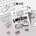 BGM Diary Flake Seal Stickers Life x 45